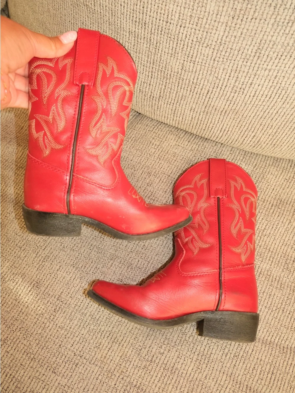 Girls Shyanne Red Western Boots